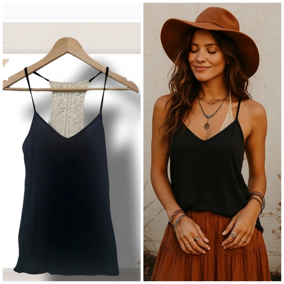 Rue21 Tops - 🌿Rue21 Womens Small Crochet Racerback Blank Tank Top--So Cute!